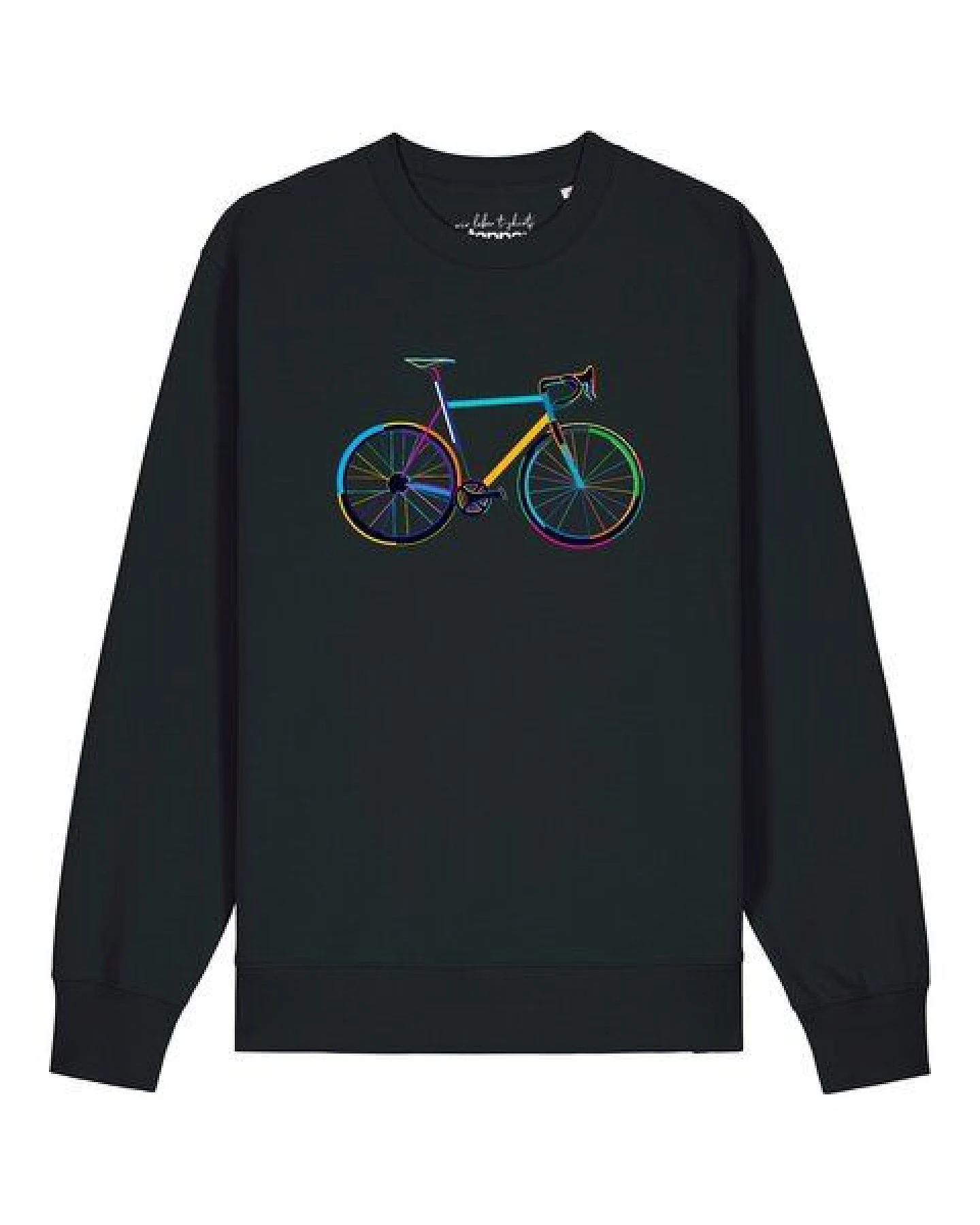 watapparel Sweatshirt Unisex Fahrrad by night – Ansicht 2