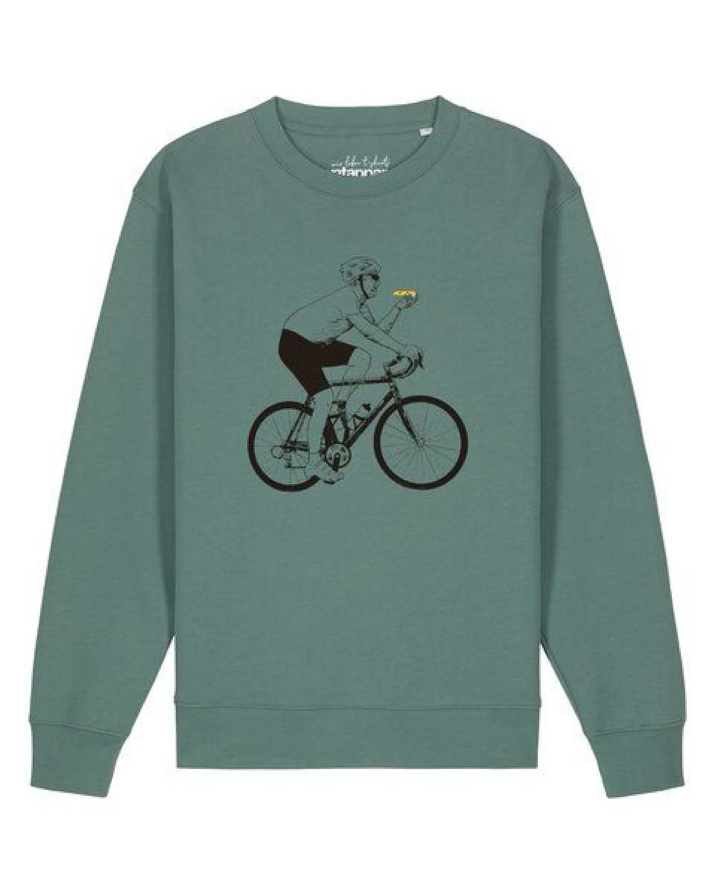 watapparel Sweatshirt Unisex Fahrrad und Pizza – Ansicht 2