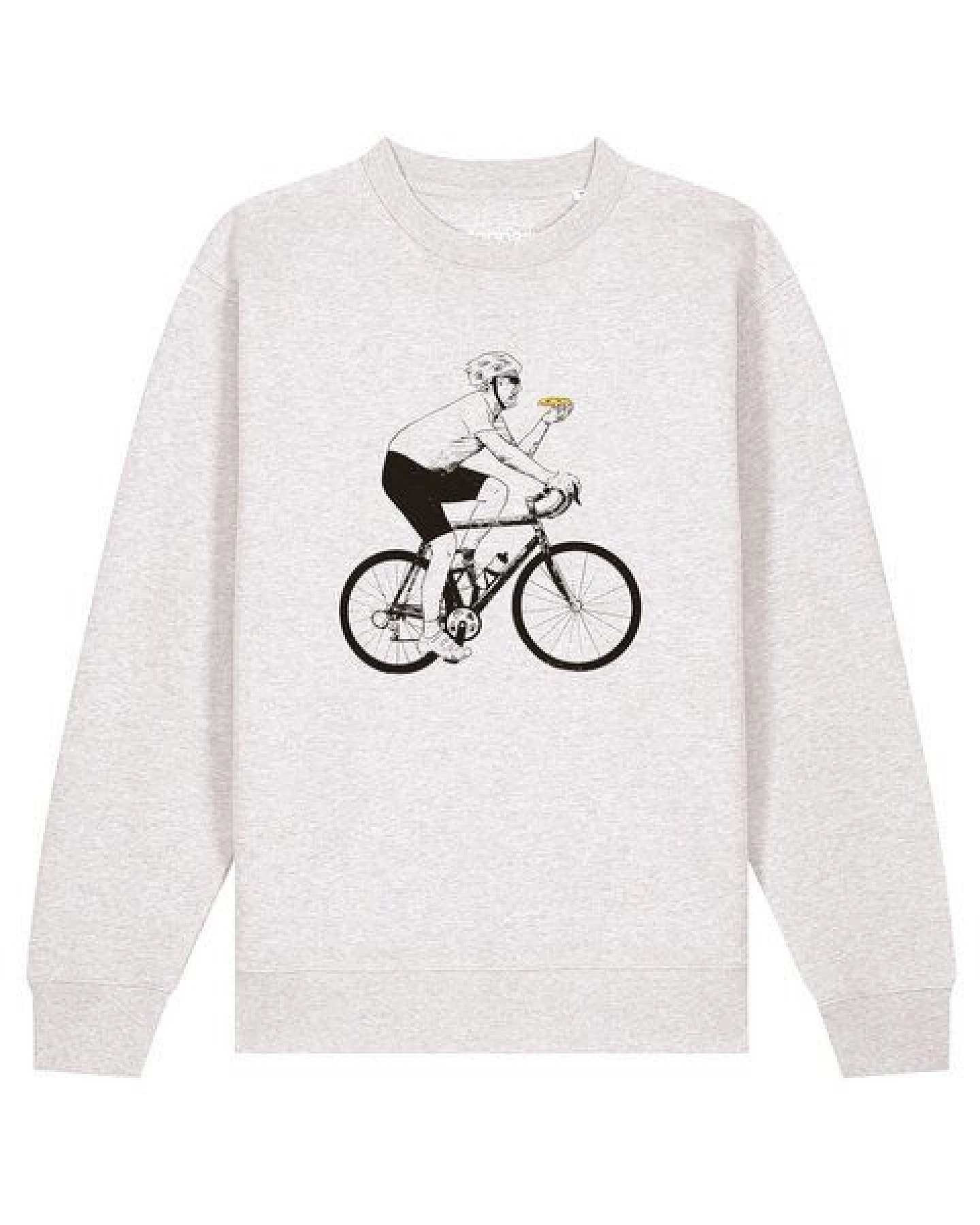 watapparel Sweatshirt Unisex Fahrrad und Pizza – Ansicht 2