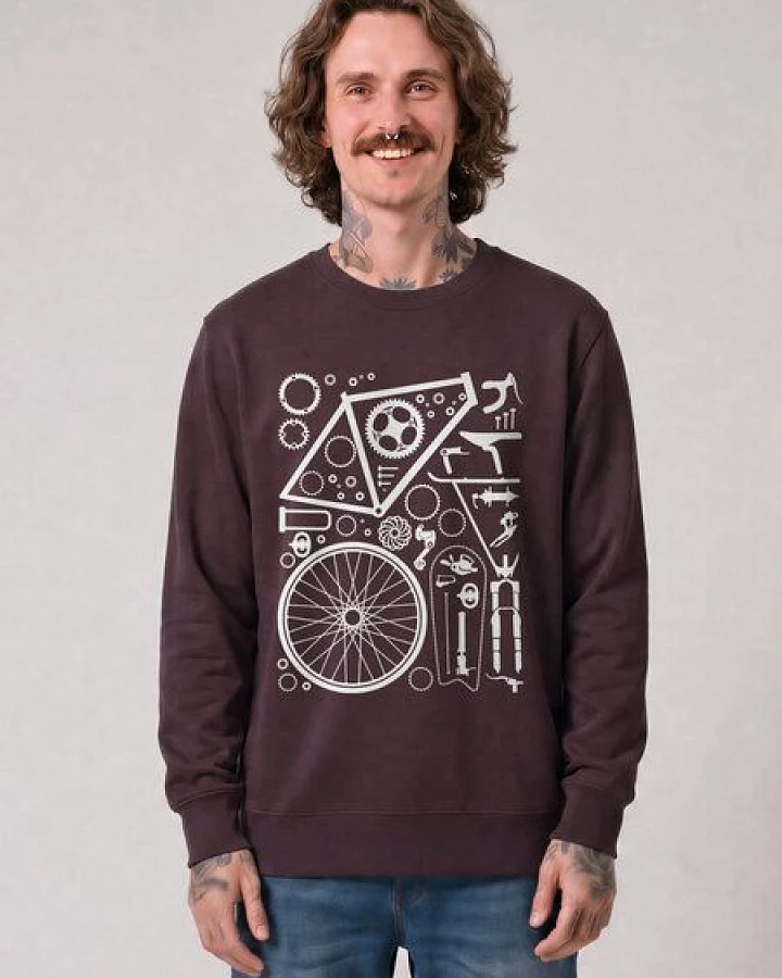 watapparel Sweatshirt Unisex Fahrradteile
