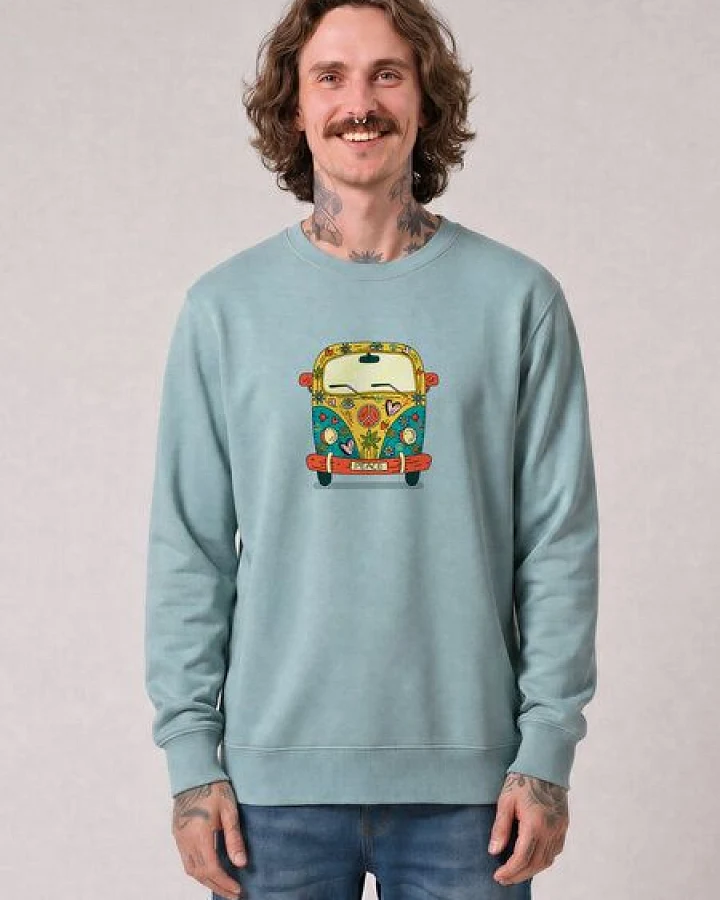 watapparel Sweatshirt Unisex Hippies Bus
