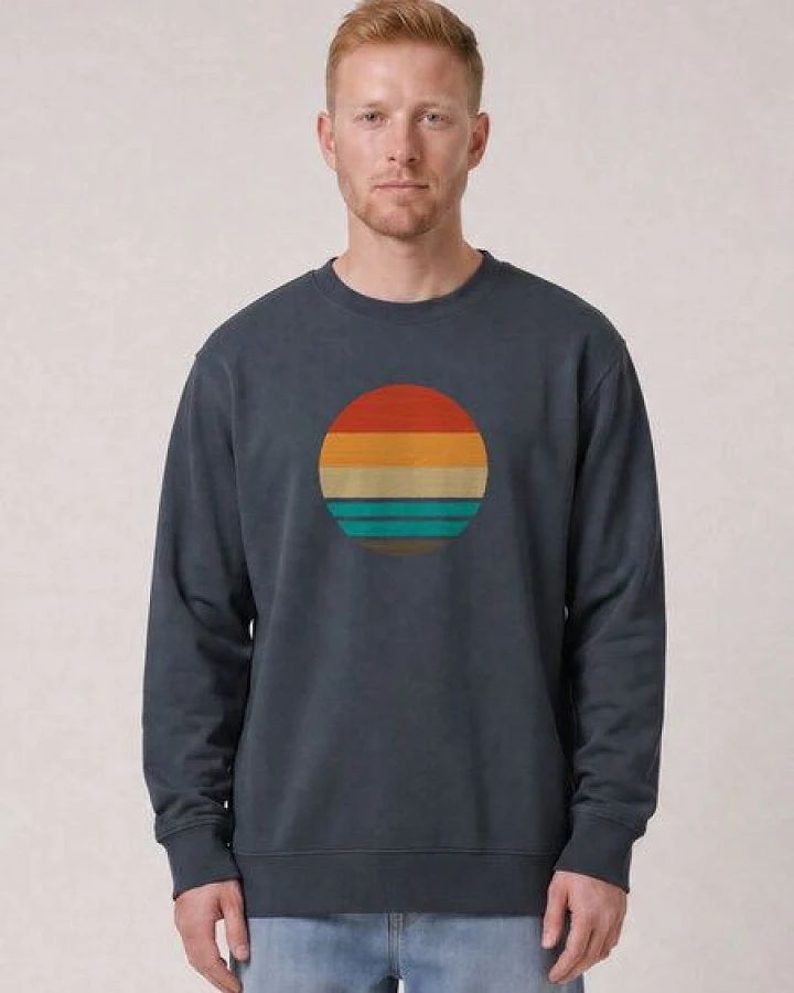 watapparel Sweatshirt Unisex Retro Sunset Ocean