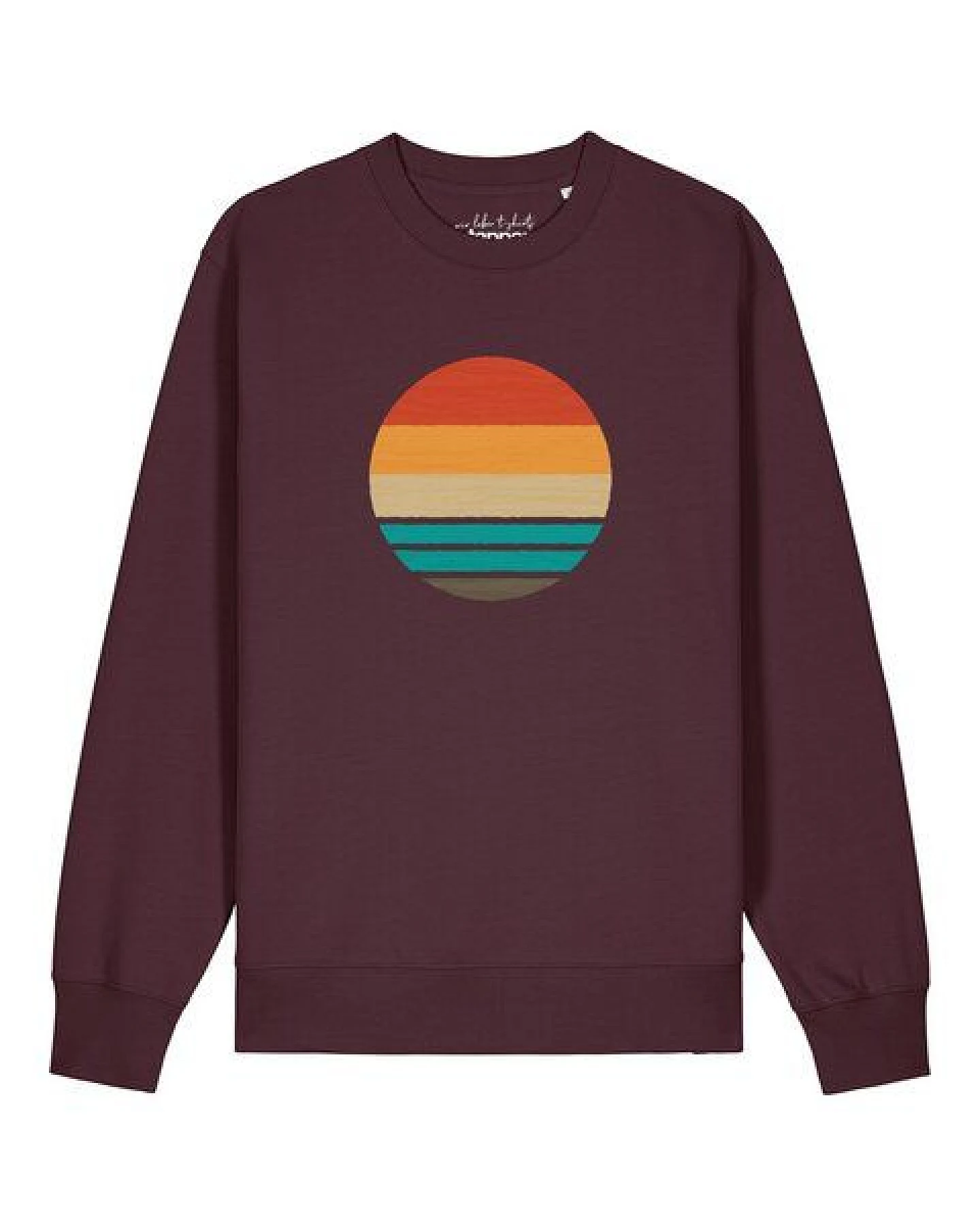 watapparel Sweatshirt Unisex Retro Sunset Ocean – Ansicht 2