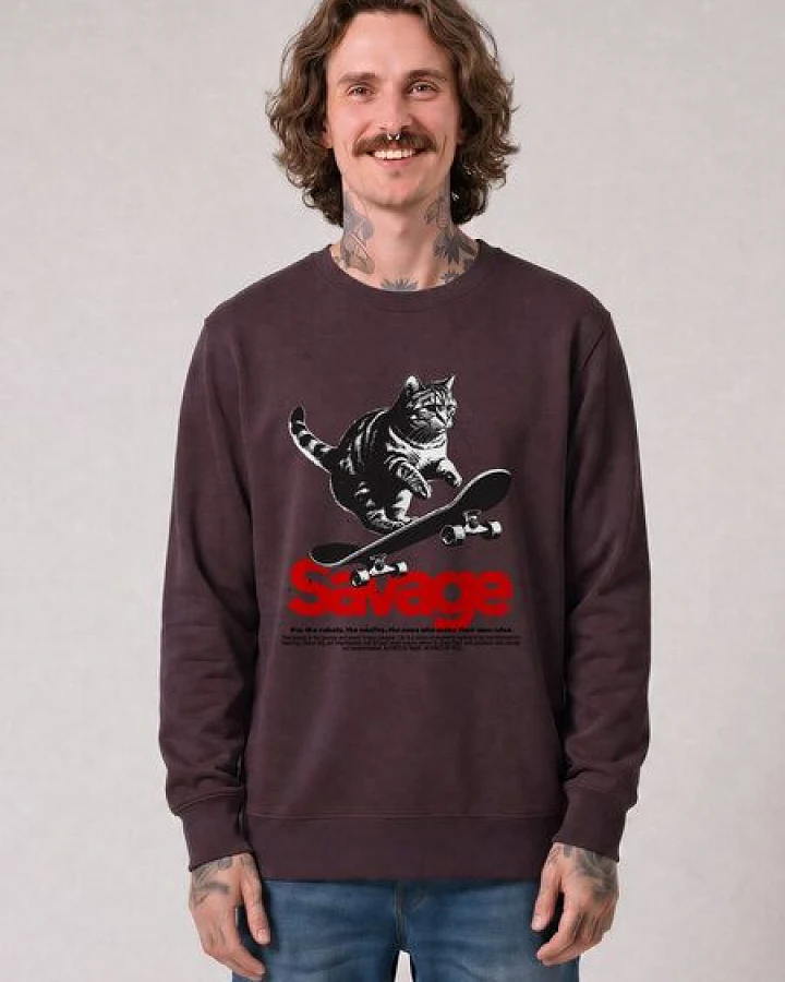 watapparel Sweatshirt Unisex Savage cat