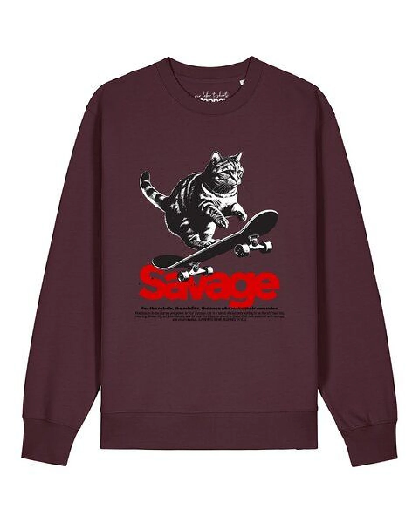 watapparel Sweatshirt Unisex Savage cat – Ansicht 2