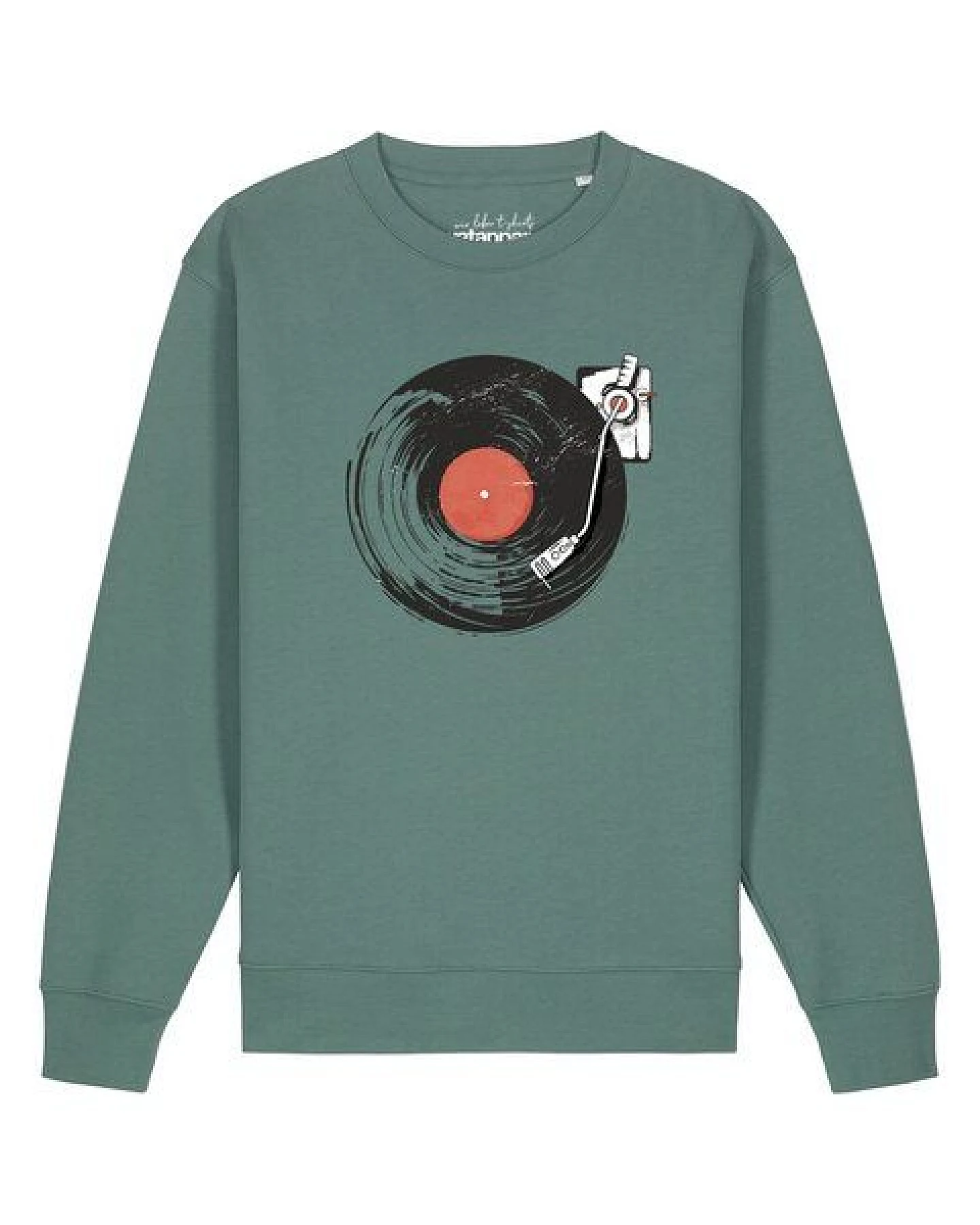 watapparel Sweatshirt Unisex Schallplatte – Ansicht 2