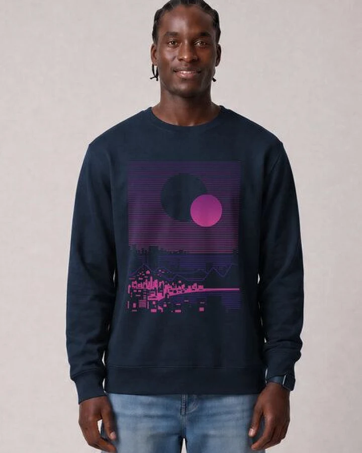 watapparel Sweatshirt Unisex Sun and Moon Skyline