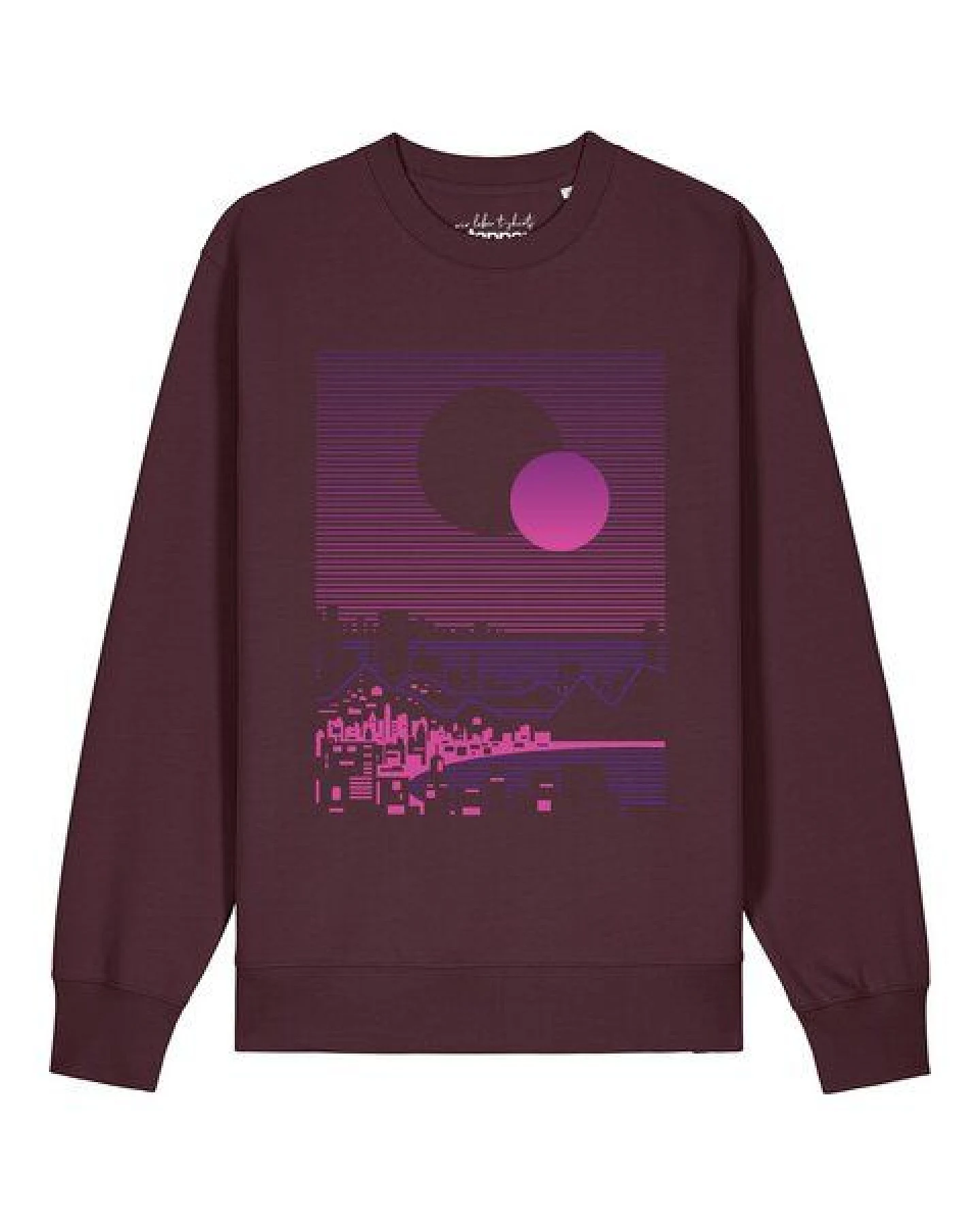 watapparel Sweatshirt Unisex Sun and Moon Skyline – Ansicht 2