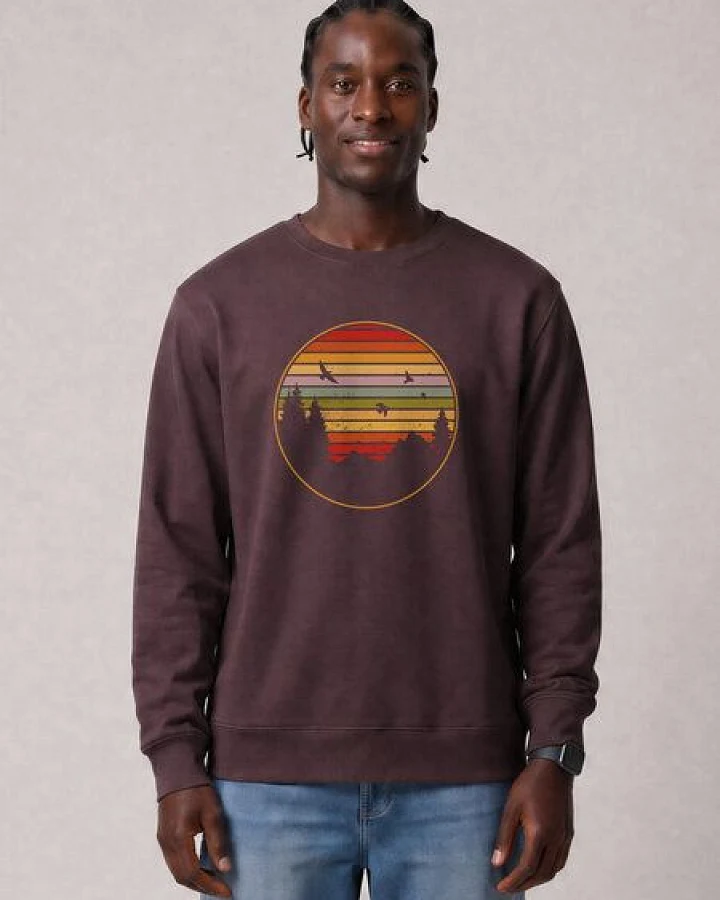 watapparel Sweatshirt Unisex Sunset Berge & Tannen