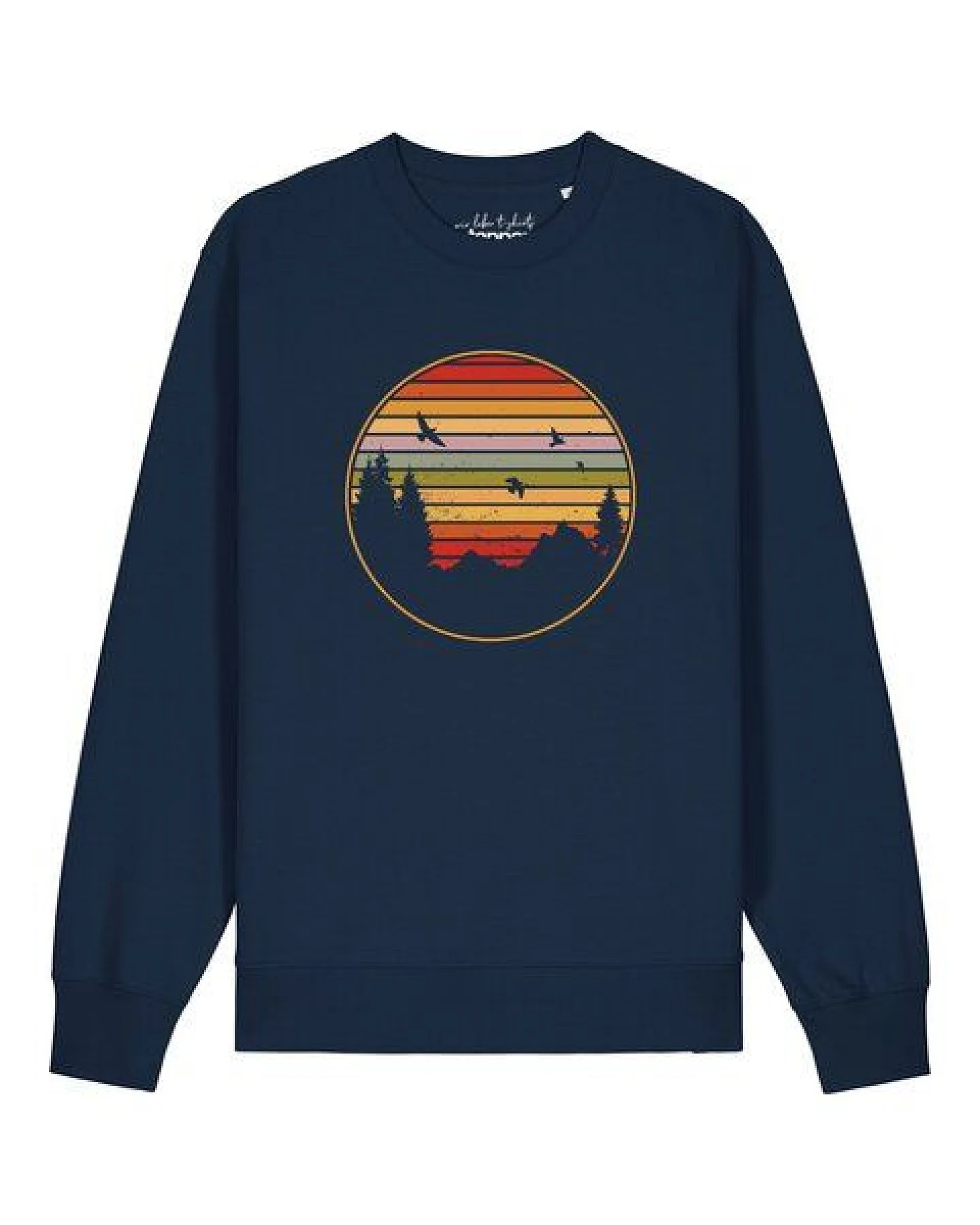 watapparel Sweatshirt Unisex Sunset Berge & Tannen – Ansicht 2