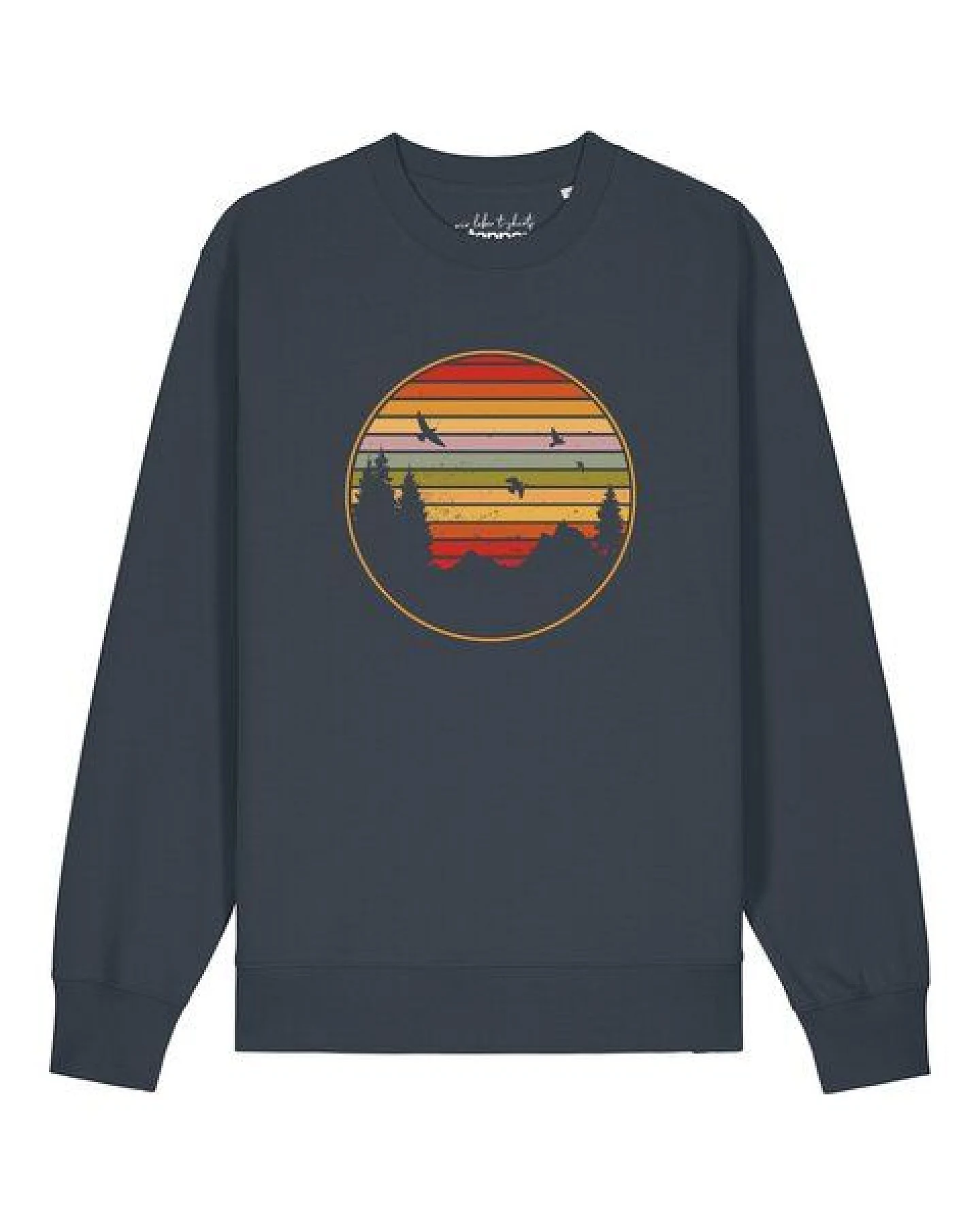 watapparel Sweatshirt Unisex Sunset Berge & Tannen – Ansicht 2