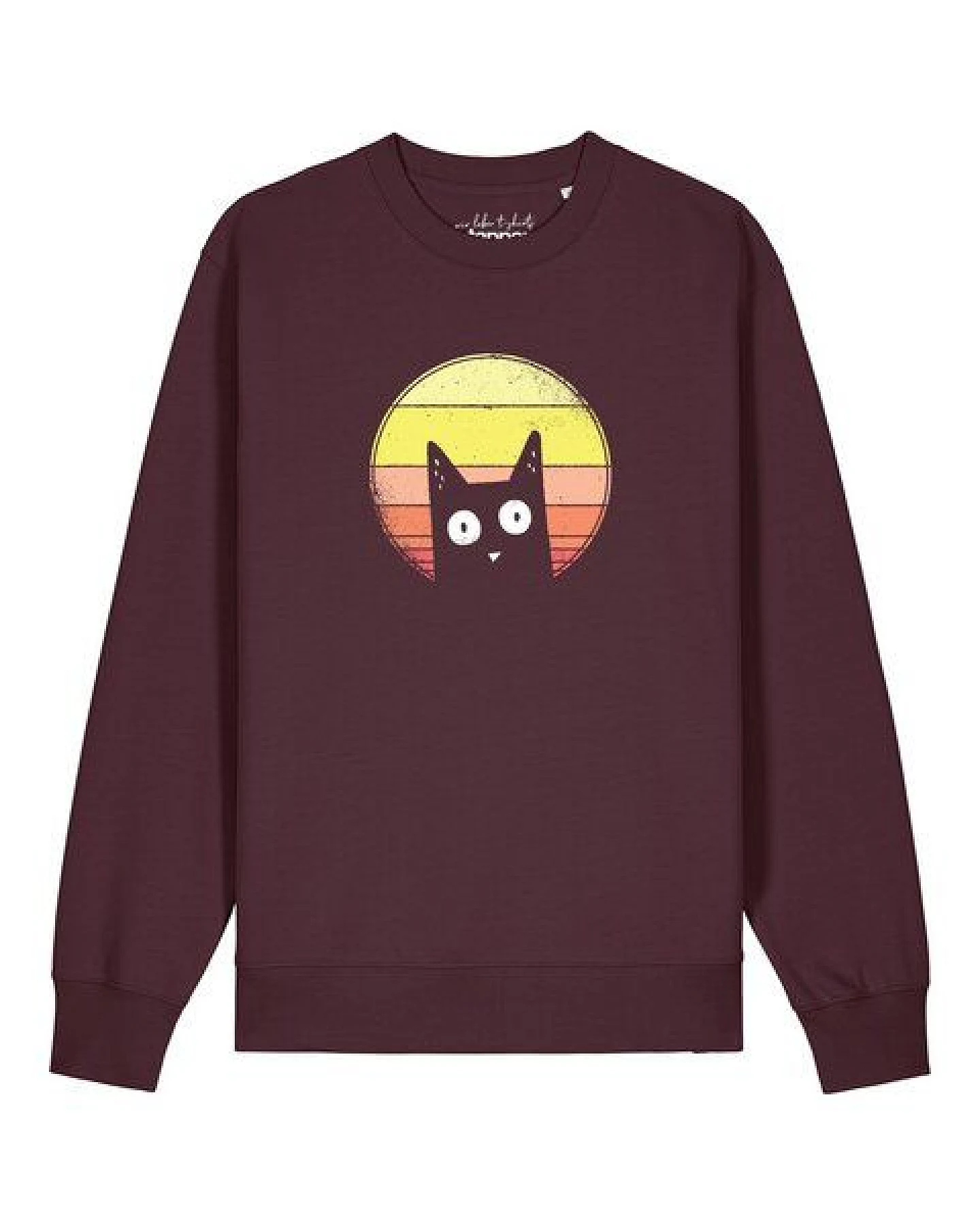 watapparel Sweatshirt Unisex Sunset Cat – Ansicht 2