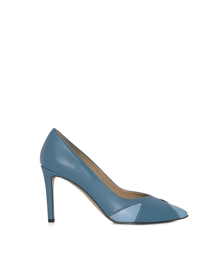 AGAZI Damen vegan Pumps Ivo Jeans Blau