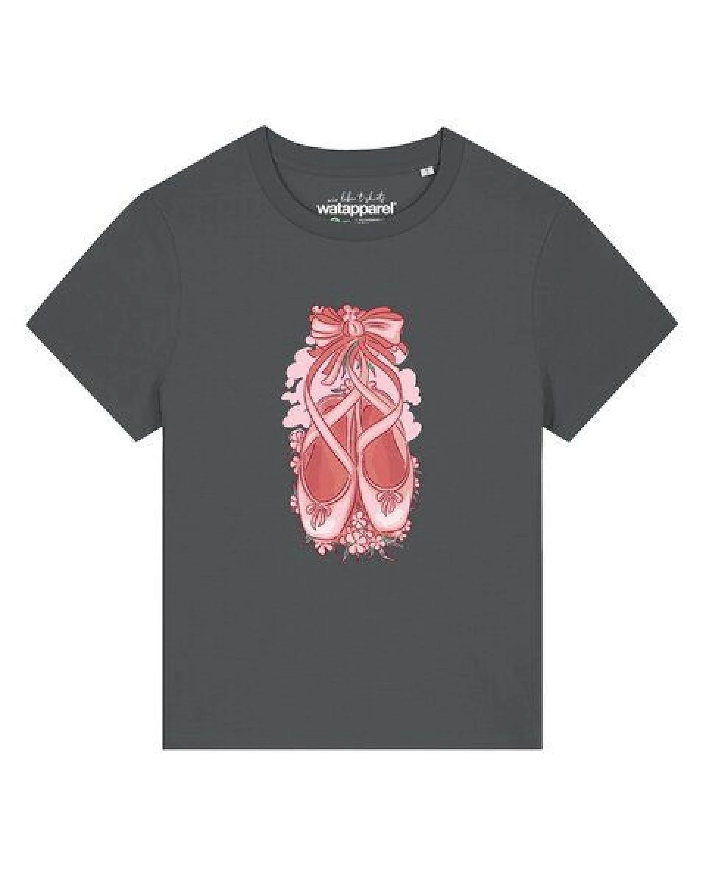 watapparel T-Shirt Frauen Ballettschuhe – Ansicht 2