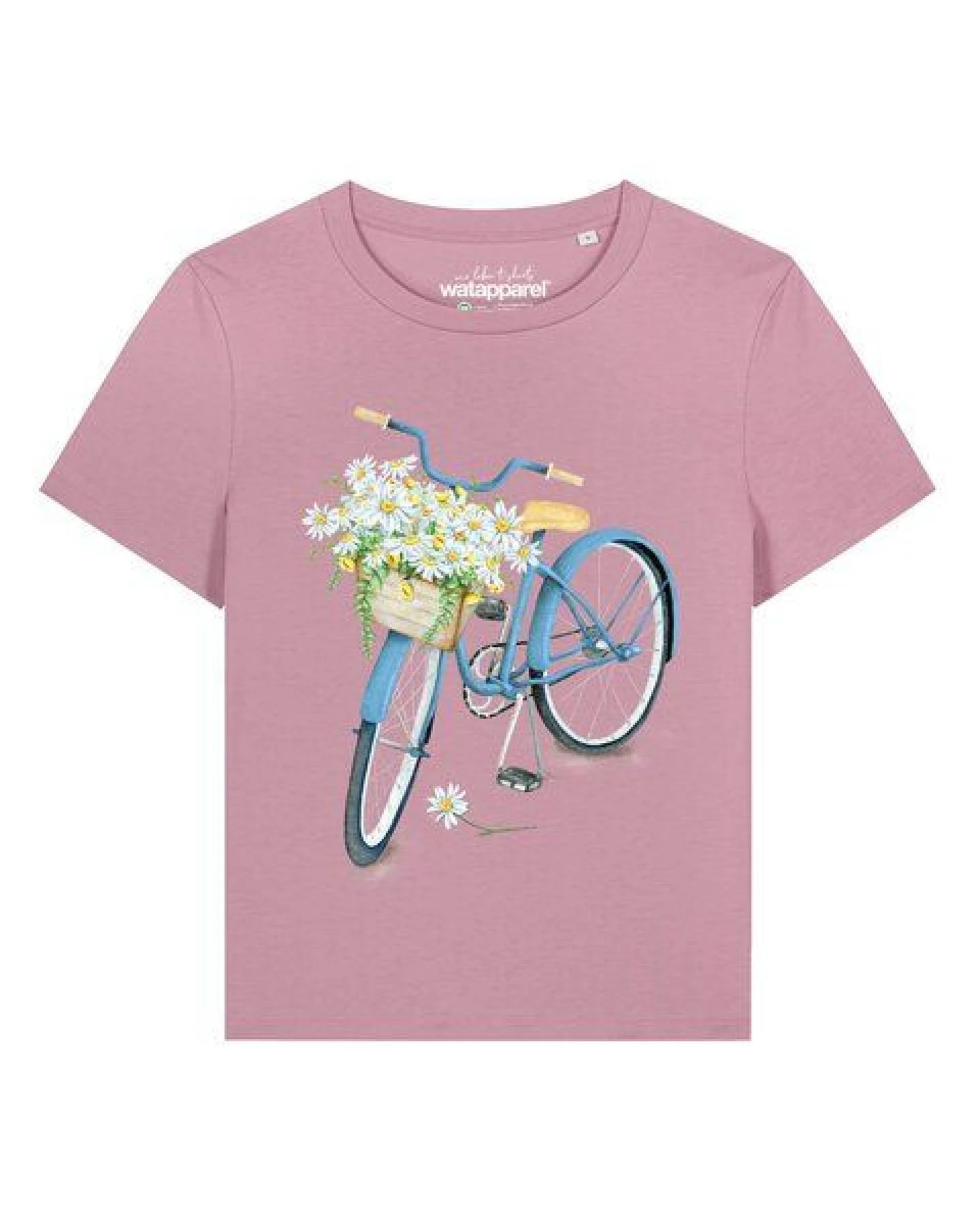 watapparel T-Shirt Frauen Blaues Damenrad – Ansicht 2