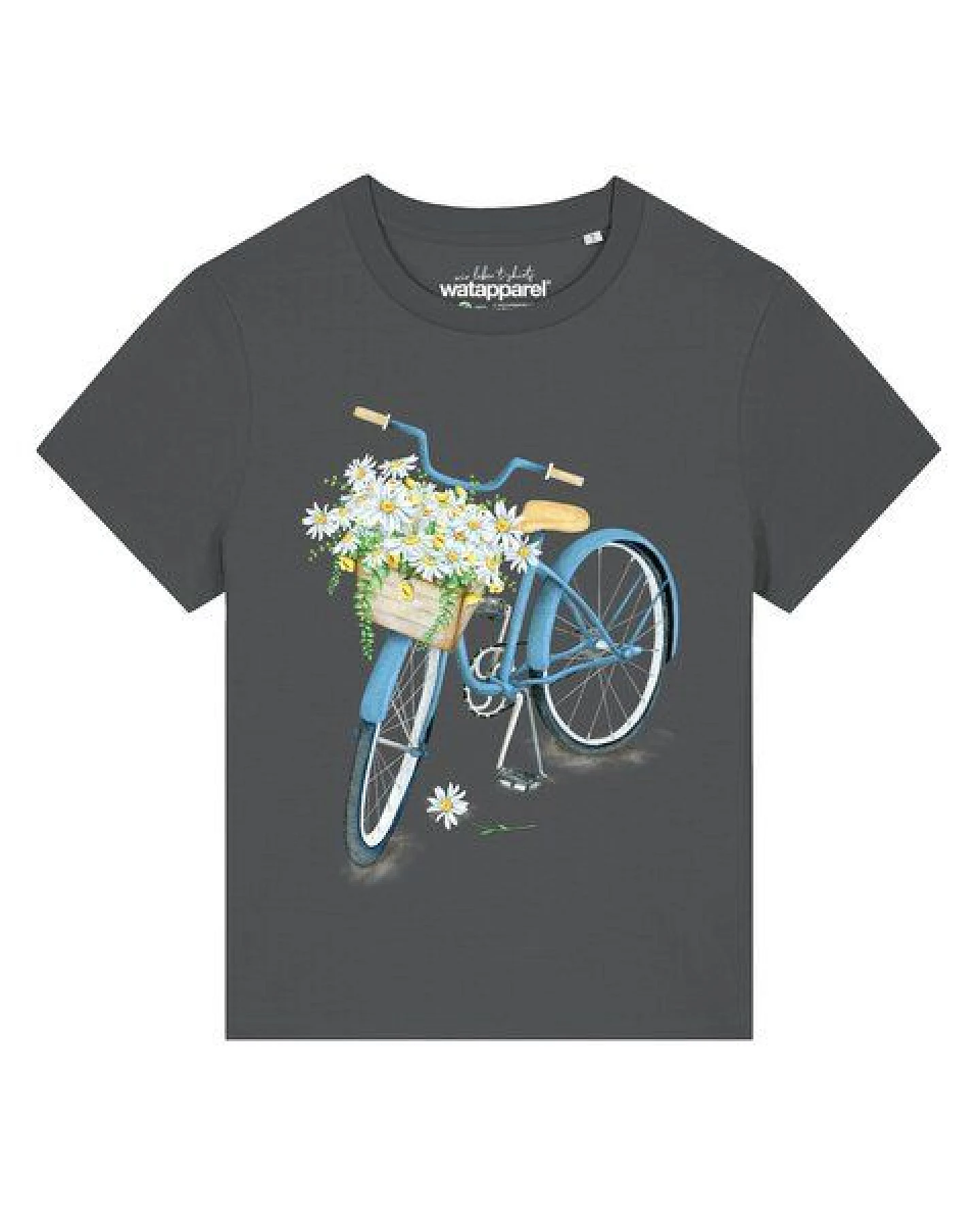 watapparel T-Shirt Frauen Blaues Damenrad – Ansicht 2