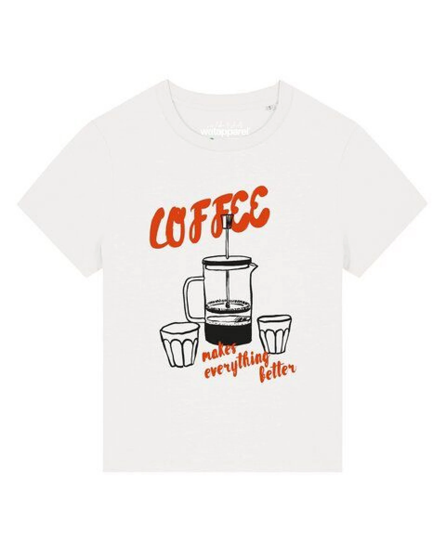watapparel T-Shirt Frauen Coffee makes everything better – Ansicht 2
