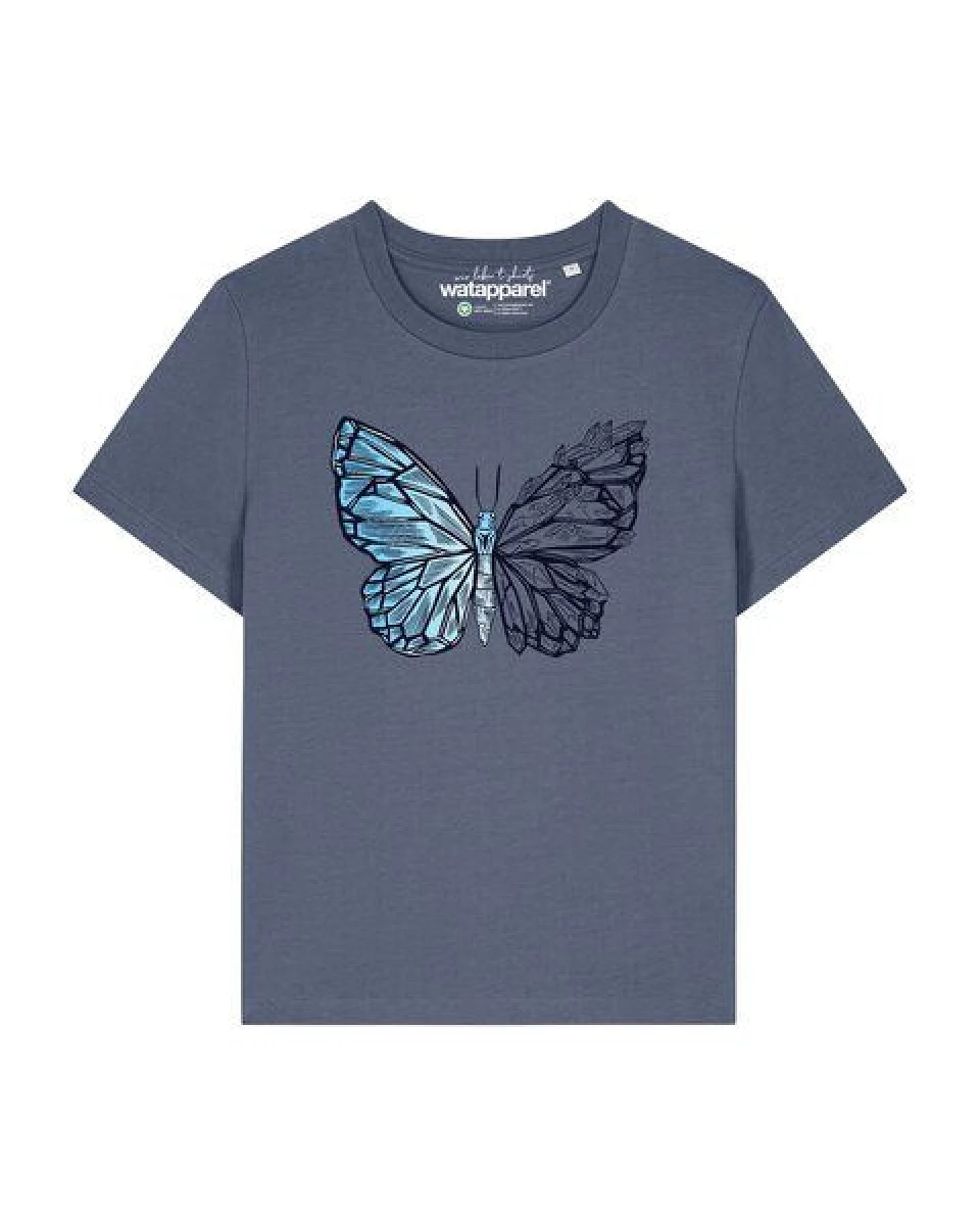 watapparel T-Shirt Frauen Crystal Butterfly – Ansicht 2