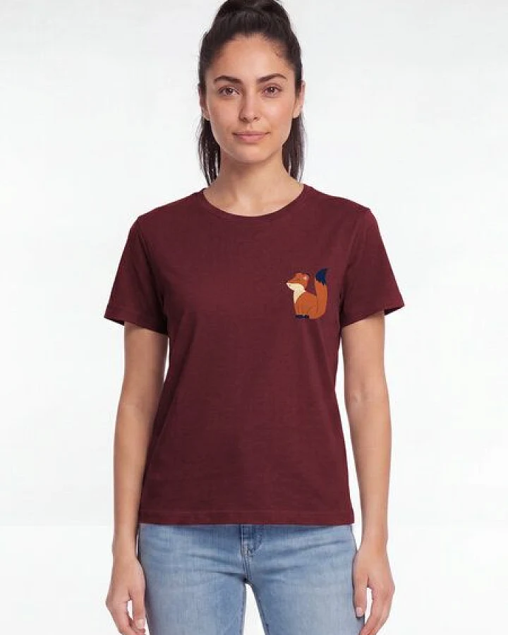 watapparel T-Shirt Frauen Cute Fox