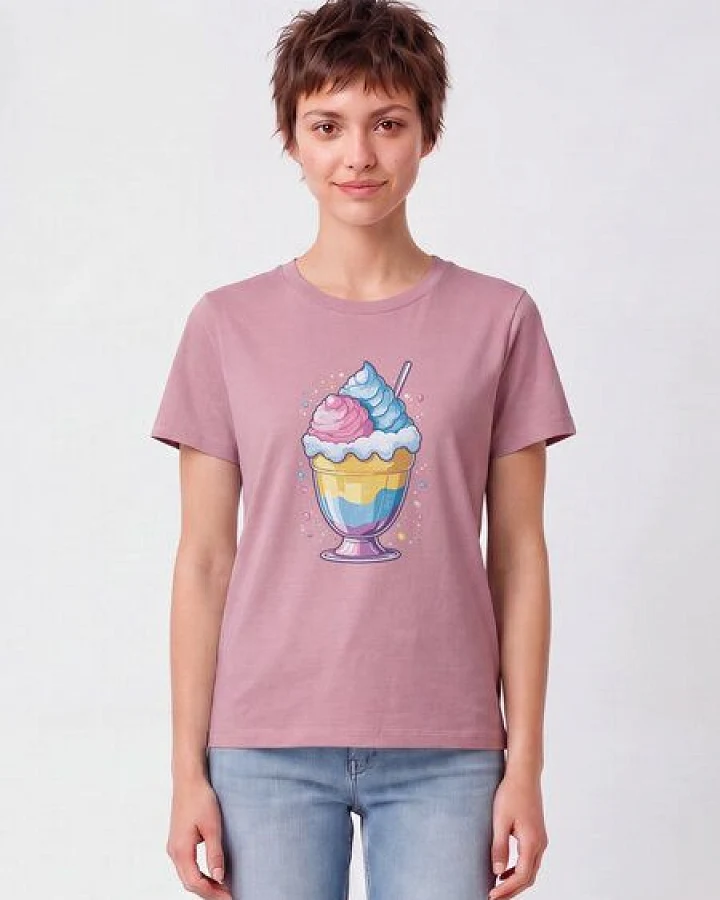 watapparel T-Shirt Frauen Eisbecher