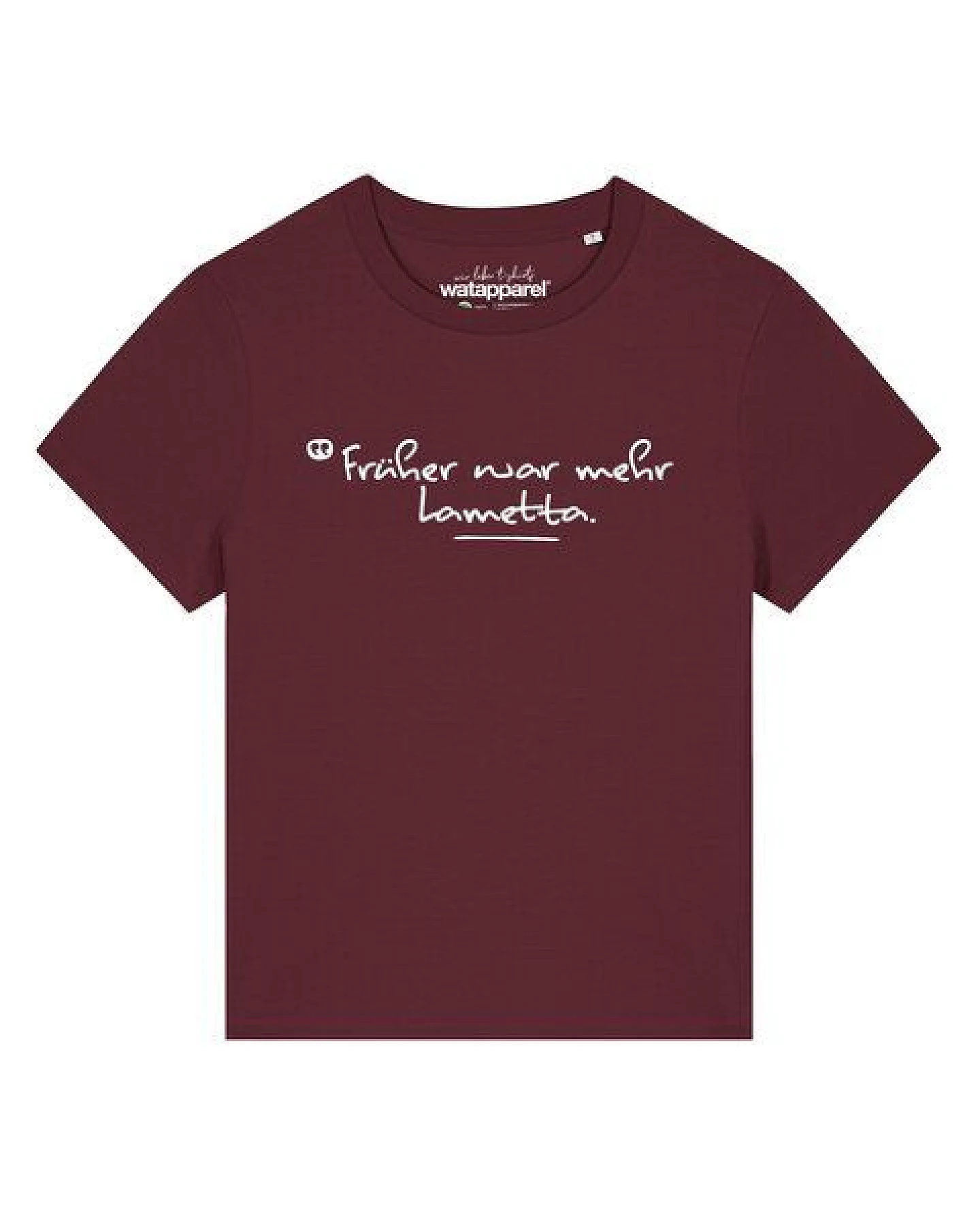 watapparel T-Shirt Frauen Früher war mehr Lametta – Ansicht 2