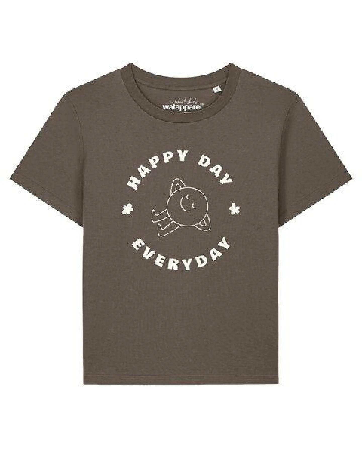 watapparel T-Shirt Frauen Happy day everyday – Ansicht 2