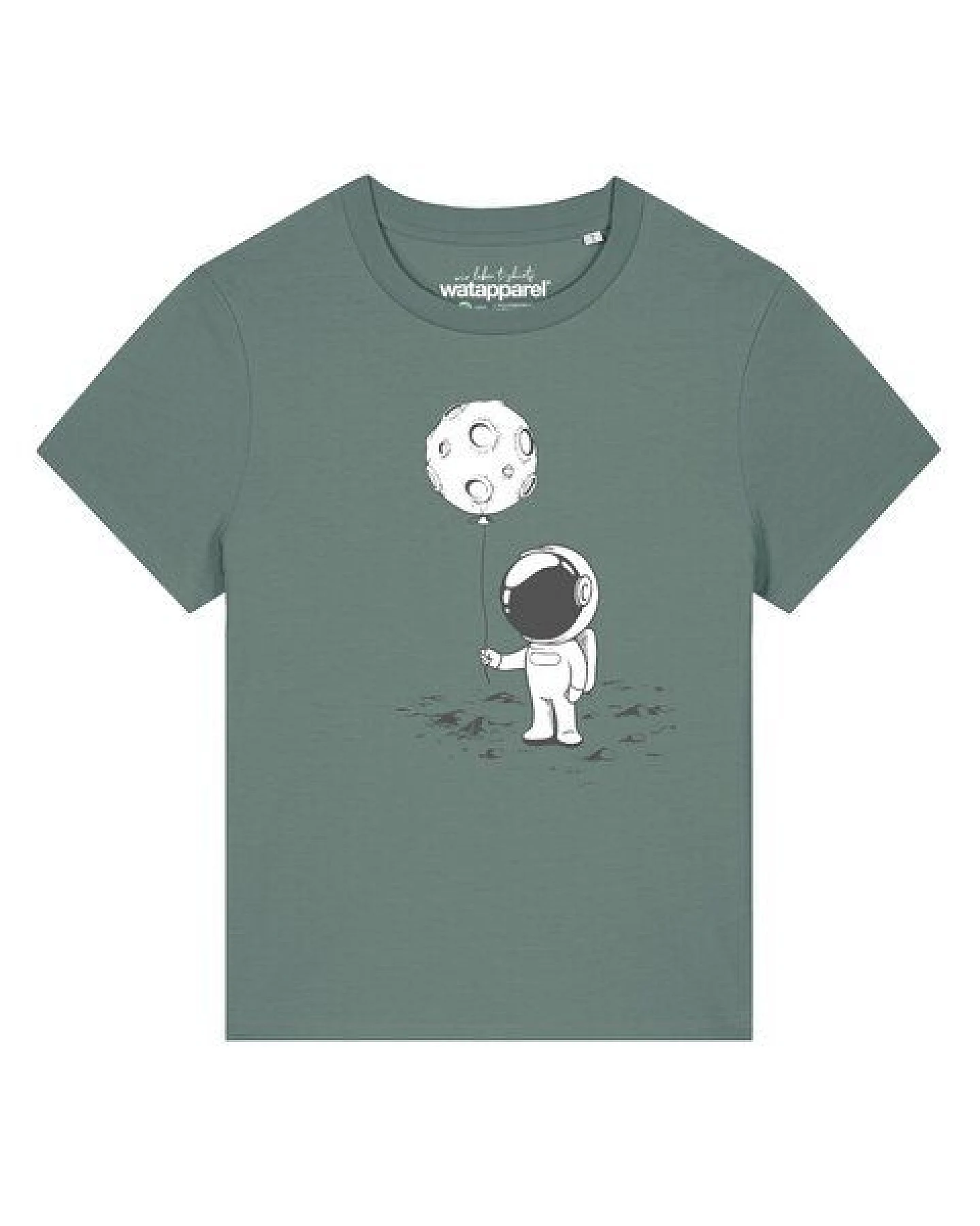watapparel T-Shirt Frauen Kleiner Astronaut mit Luftballon – Ansicht 2