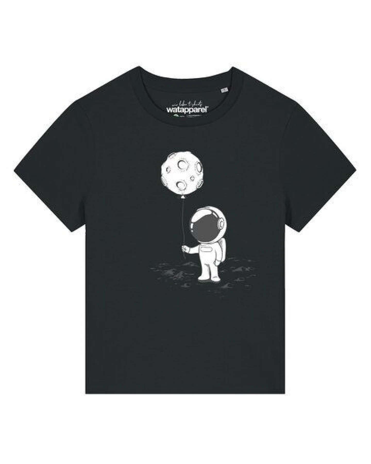 watapparel T-Shirt Frauen Kleiner Astronaut mit Luftballon – Ansicht 2