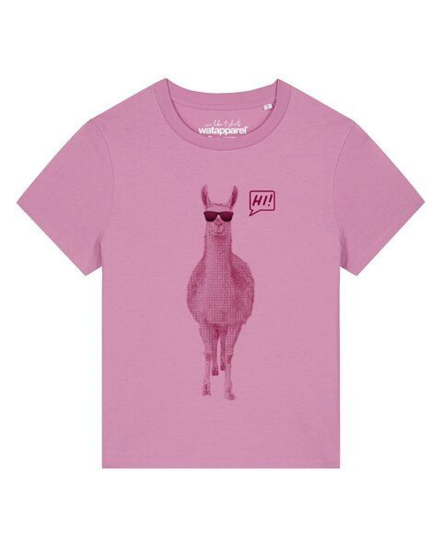 watapparel T-Shirt Frauen Lama sagt Hi – Ansicht 2