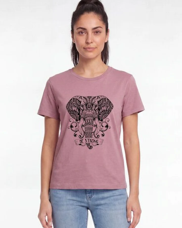 watapparel T-Shirt Frauen Mandala Elephant
