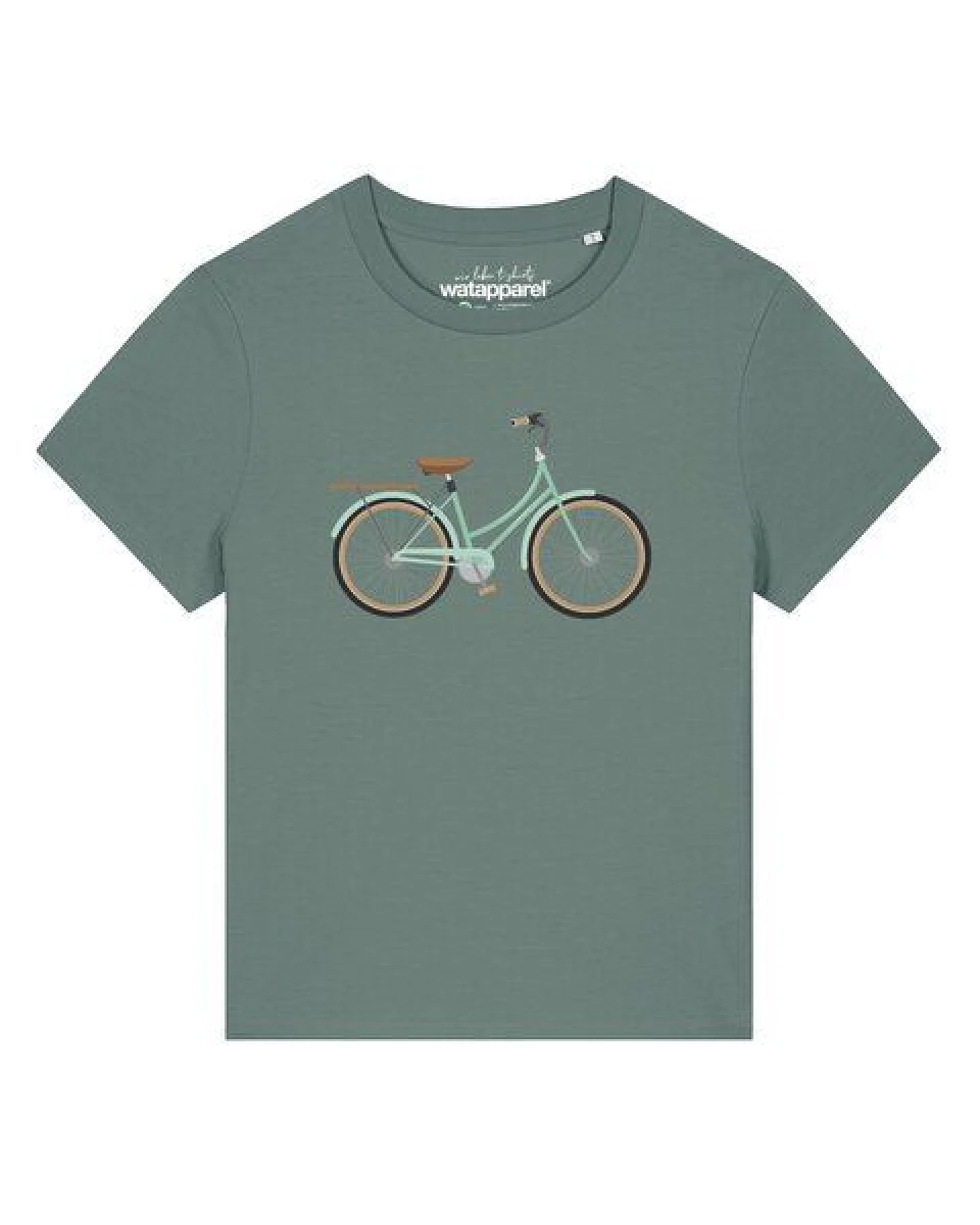 watapparel T-Shirt Frauen Mint Bike – Ansicht 2