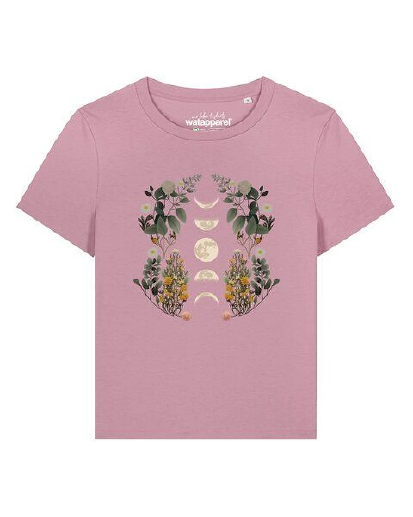 watapparel T-Shirt Frauen Moonphases & Flowers – Ansicht 2