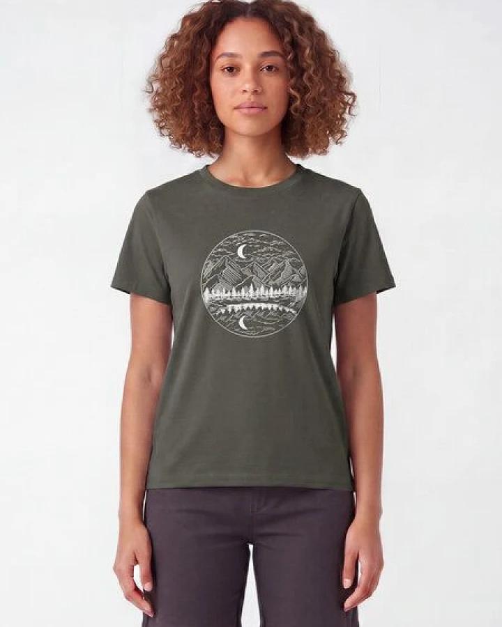 watapparel T-Shirt Frauen Mountains by night
