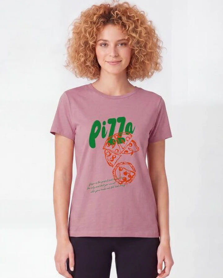 watapparel T-Shirt Frauen Pizza