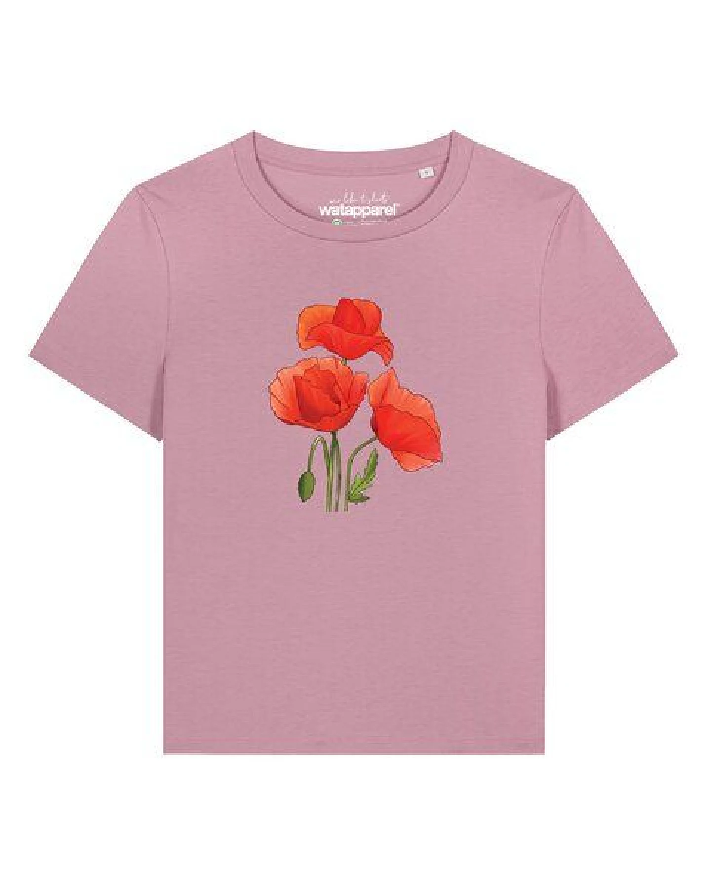 watapparel T-Shirt Frauen Poppy Flowers – Ansicht 2