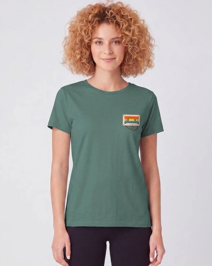 Produktseite: watapparel T-Shirt Frauen Rainbow Cassette