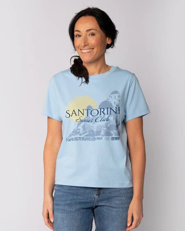 watapparel T-Shirt Frauen Santorini Sunset Club