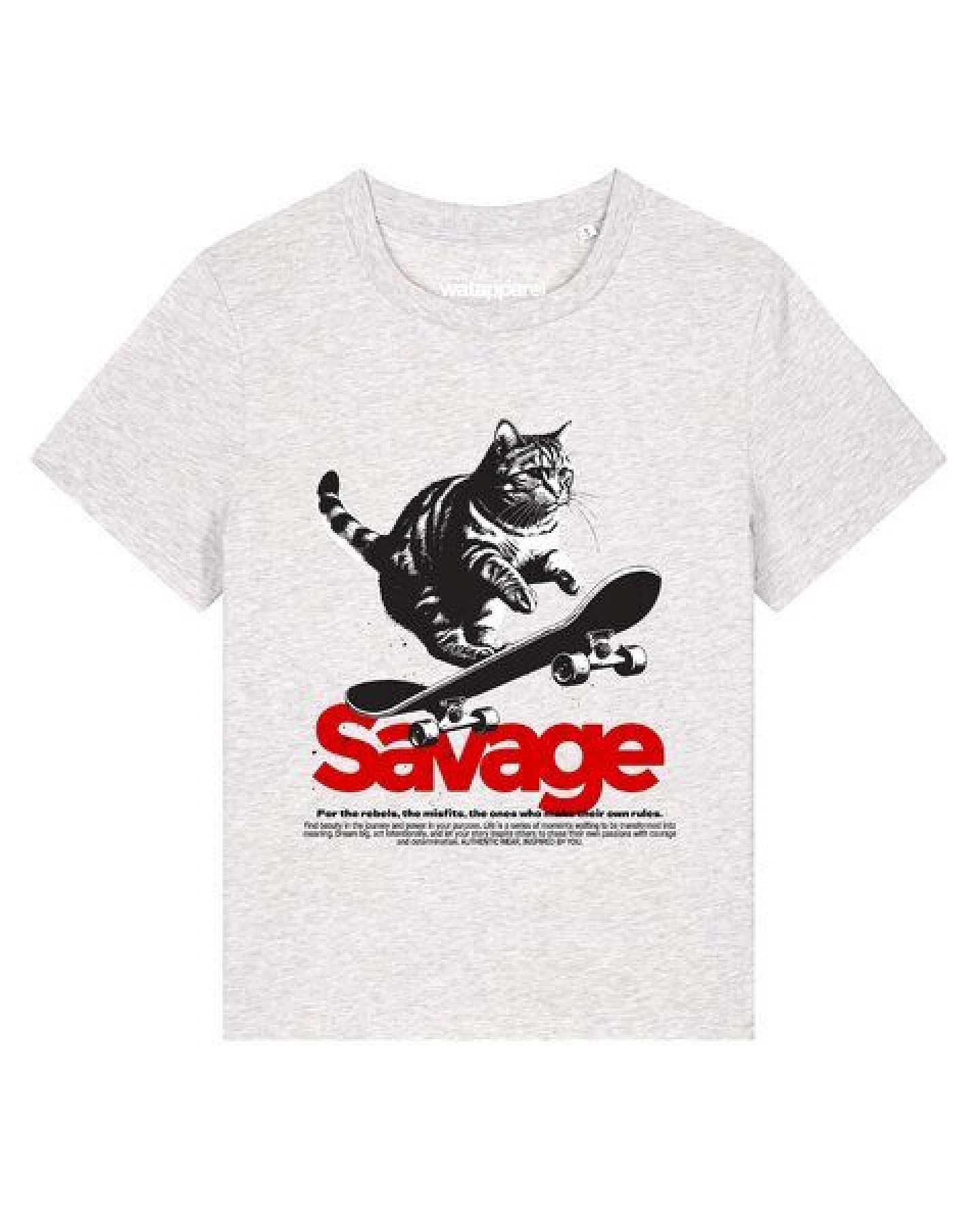 watapparel T-Shirt Frauen Savage Cat – Ansicht 2