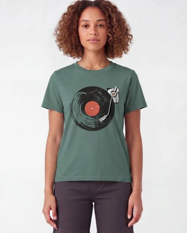 Produktseite: watapparel T-Shirt Frauen Schallplatte
