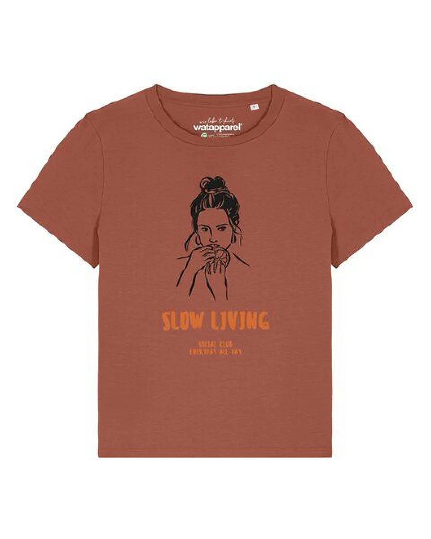 watapparel T-Shirt Frauen Slow living – Ansicht 2