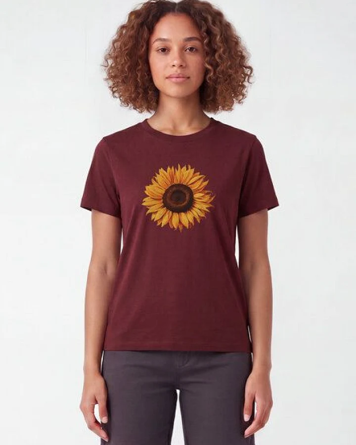 watapparel T-Shirt Frauen Sonnenblume