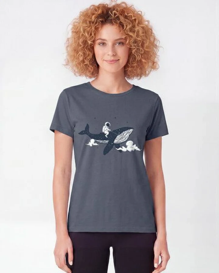 watapparel T-Shirt Frauen Spacewhale