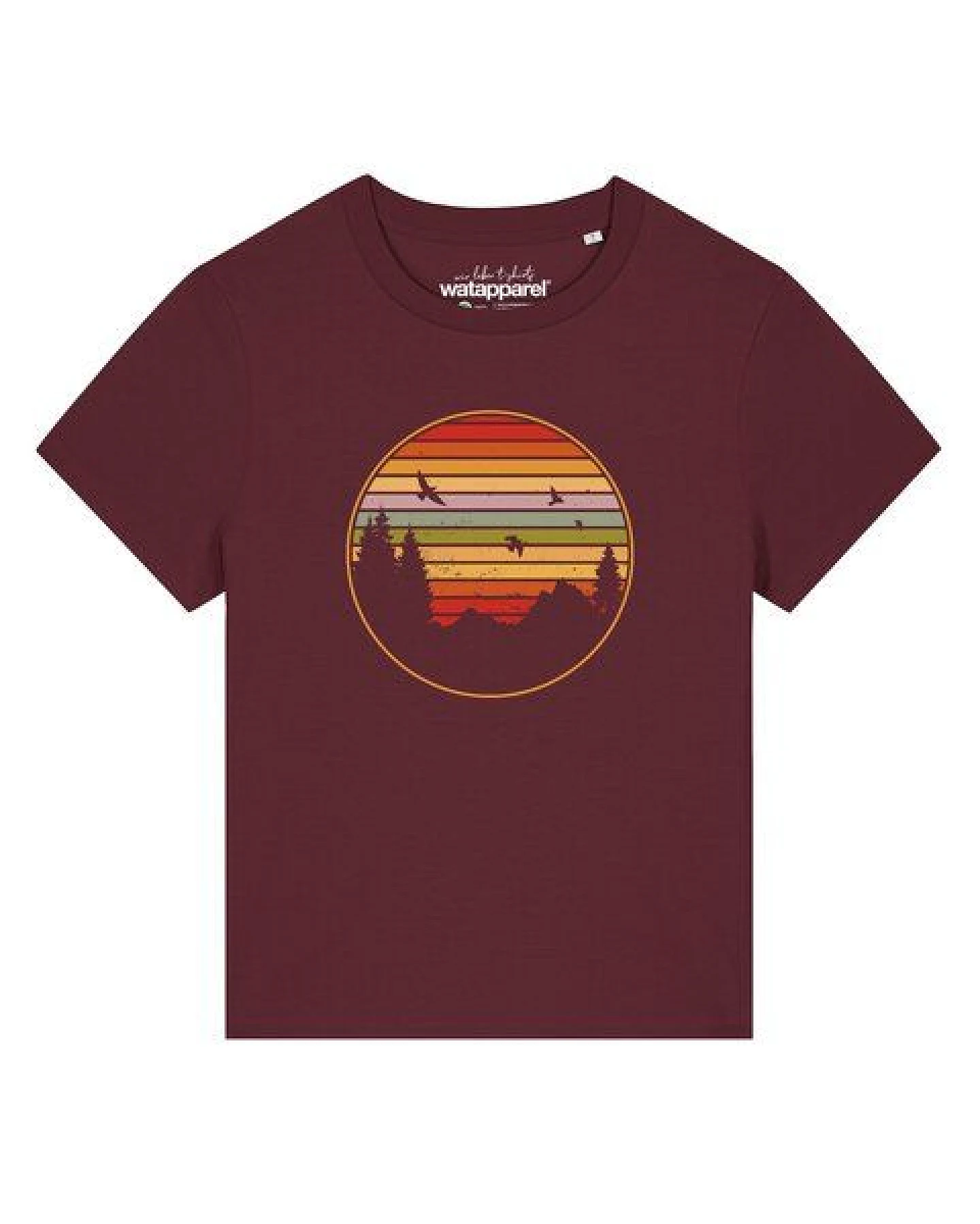 watapparel T-Shirt Frauen Sunset Berge & Tannen – Ansicht 2