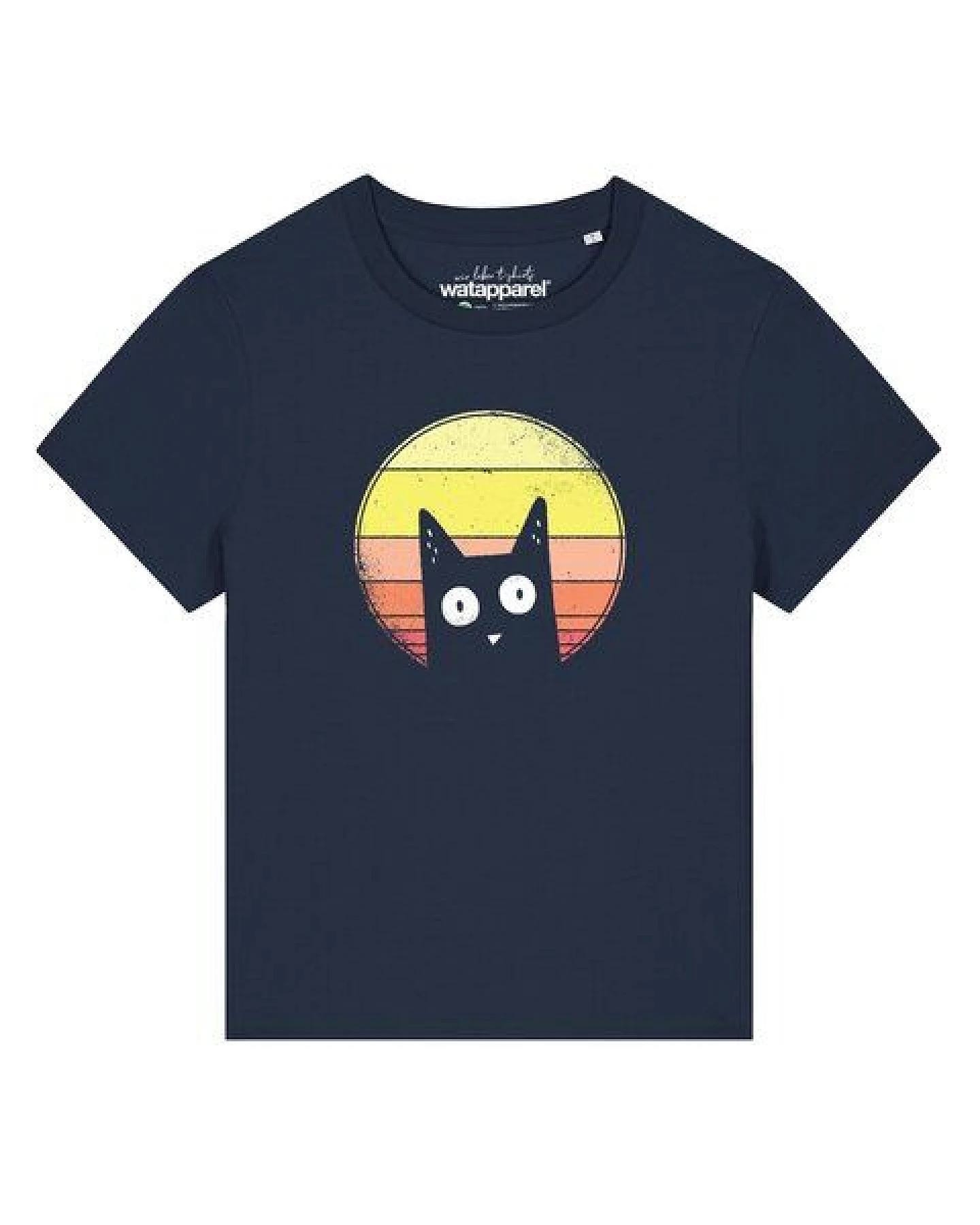 watapparel T-Shirt Frauen Sunset Cat – Ansicht 2