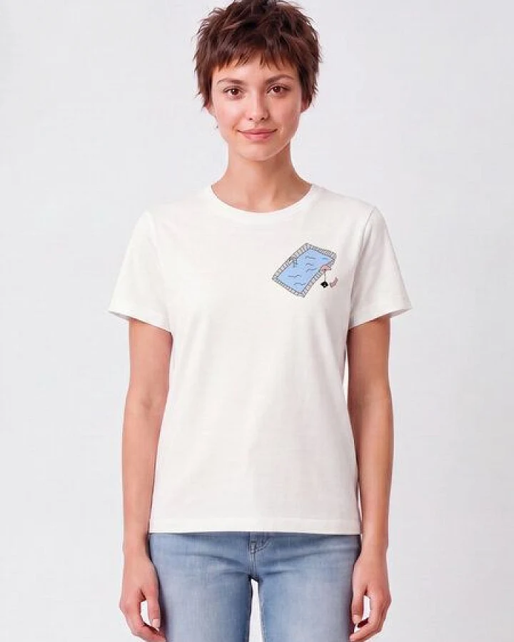 watapparel T-Shirt Frauen Swimmingpool chilling