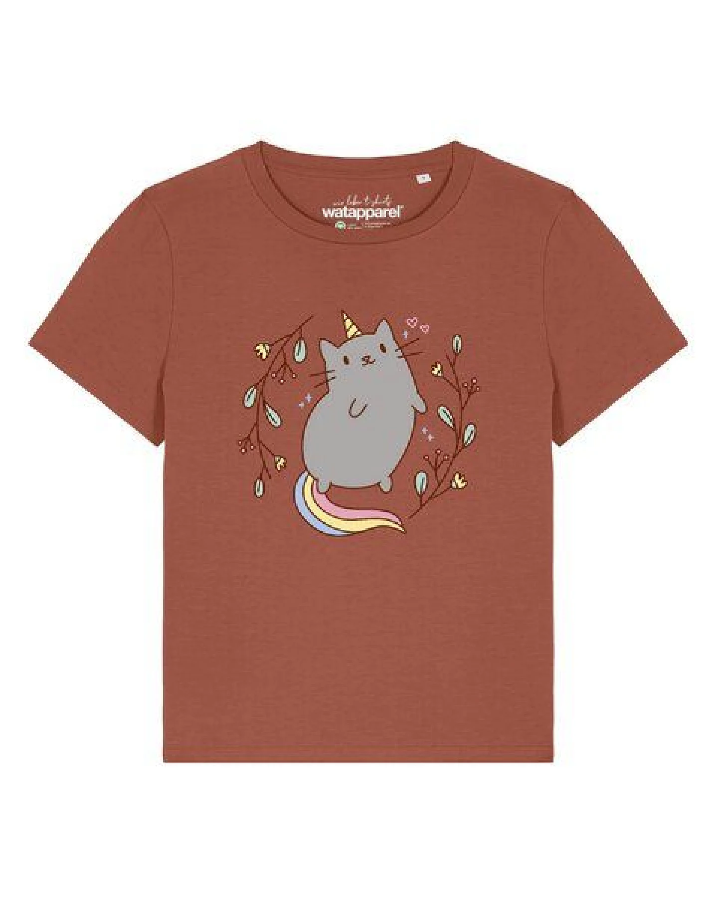 watapparel T-Shirt Frauen Unicorn Cat – Ansicht 2