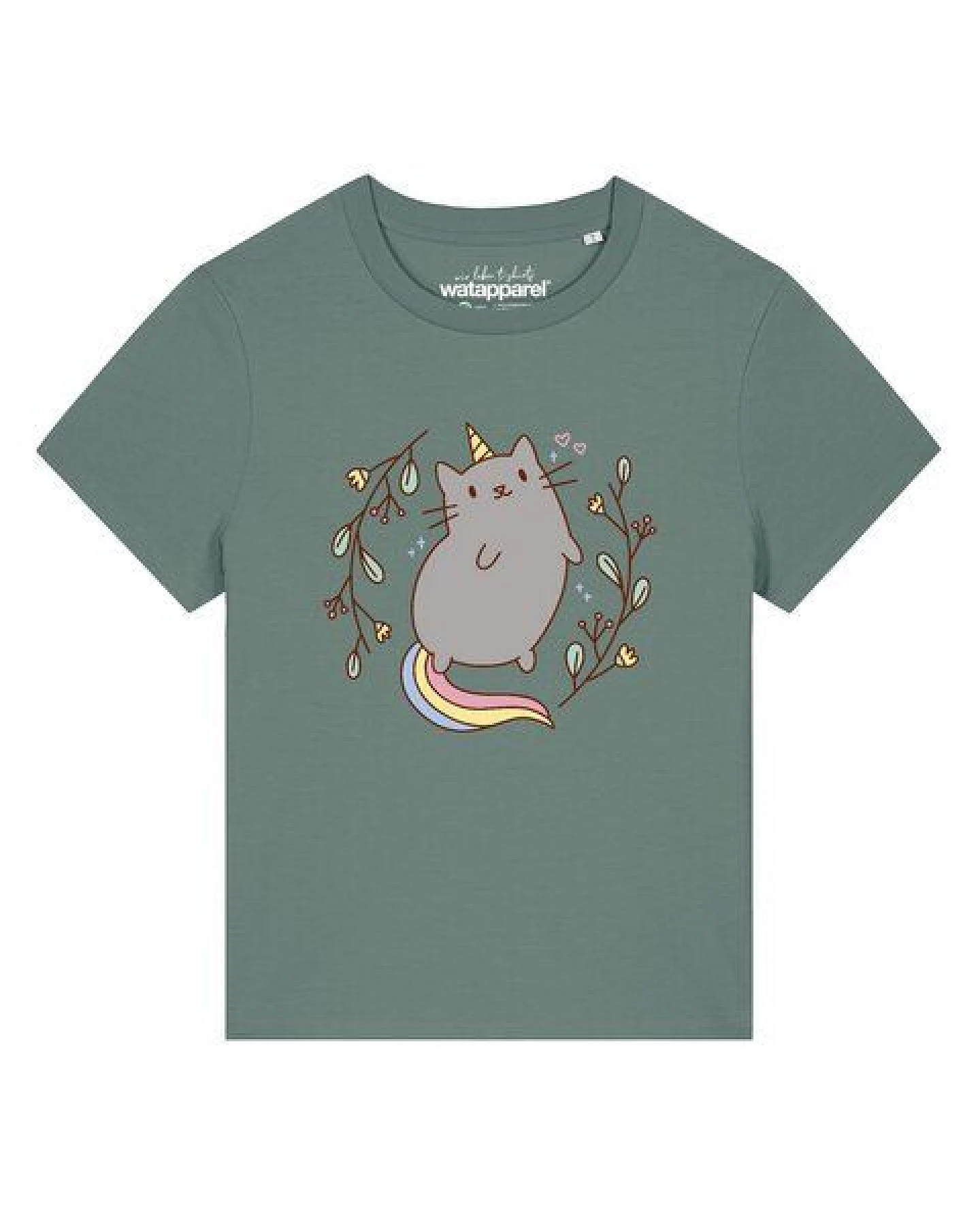 watapparel T-Shirt Frauen Unicorn Cat – Ansicht 2