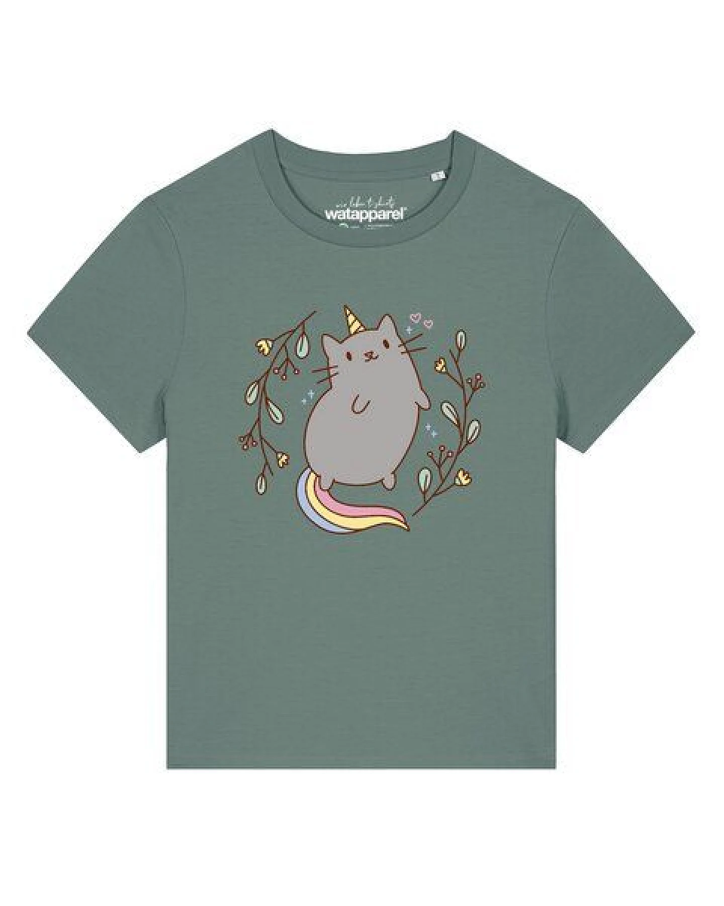 watapparel T-Shirt Frauen Unicorn Cat – Ansicht 2