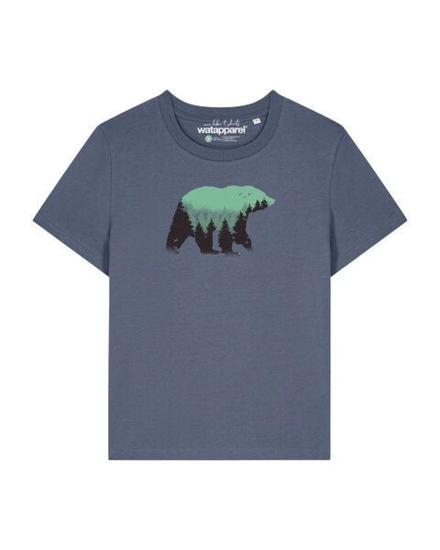 watapparel T-Shirt Frauen Waldbär – Ansicht 2