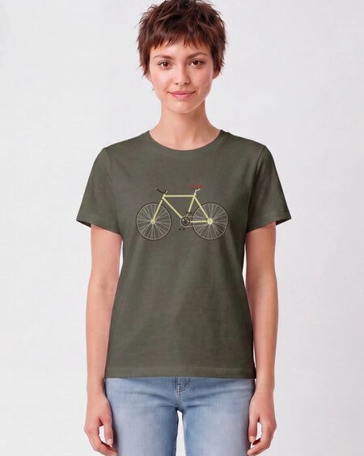 Produktseite: watapparel T-Shirt Frauen Yellow Bike